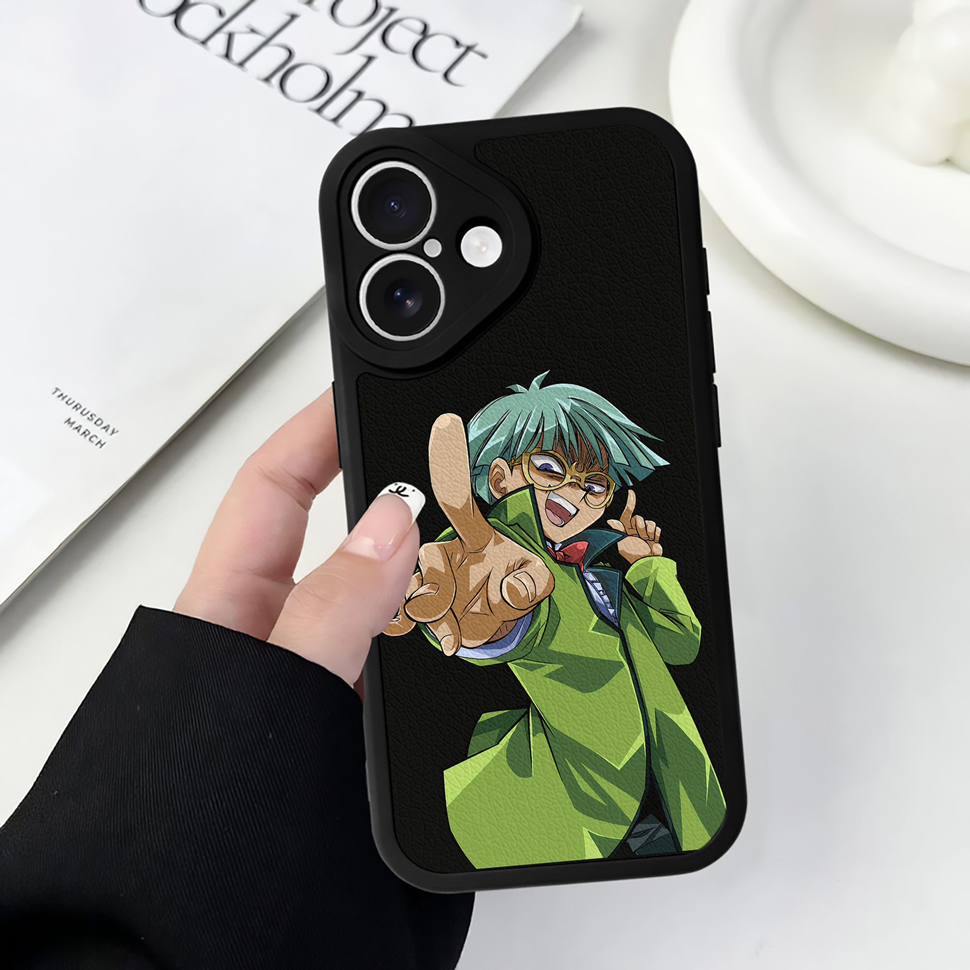 遊☆戯☆王 Yu-Gi-Oh! 【iPhone 16シリーズ対応】シリコンスマホケース（レザー調） 材質：シリコン
